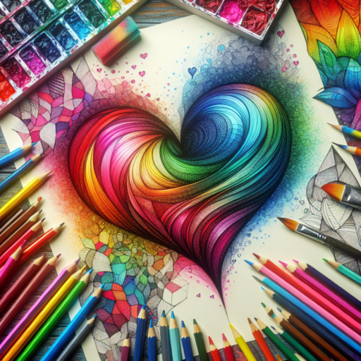colored heart drawing