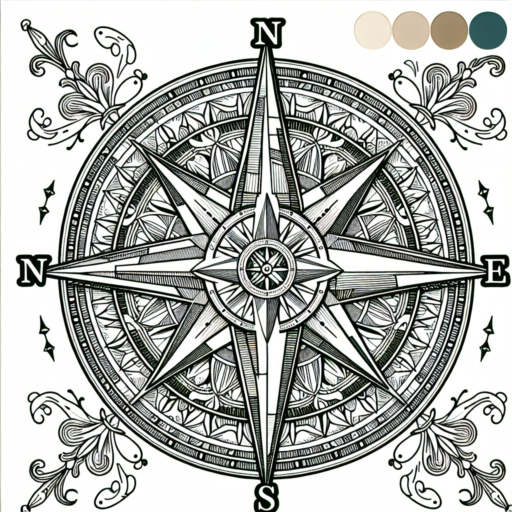 compass rose coloring sheet