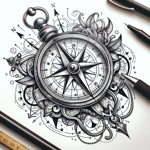 compass tattoo template