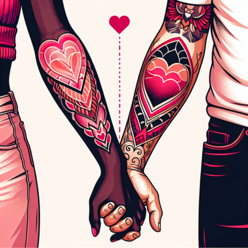 connecting heart tattoos