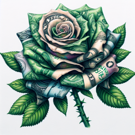 money rose tattoo drawing