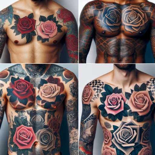 quarter sleeve rose tattoos for men