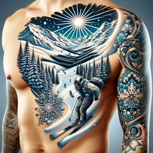 snow ski tattoos