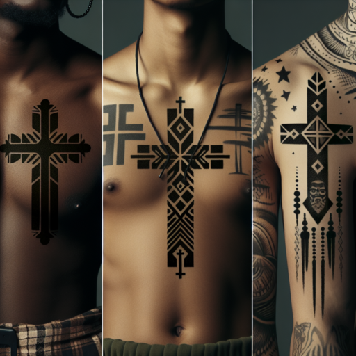 three cross tattoos