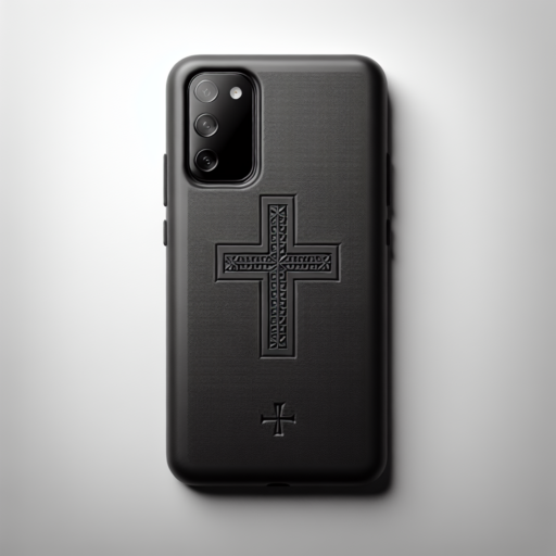black cross phone case