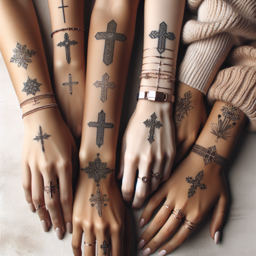 cross tattoos for womens wrist