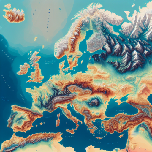 elevation map of europe