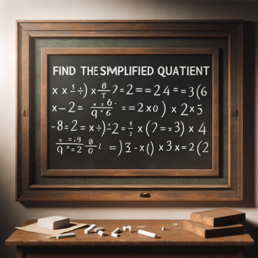 find the simplified quotient.