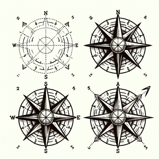 how to draw compass rose easy