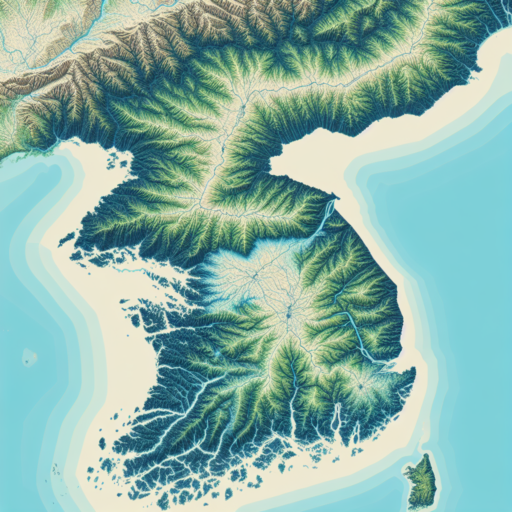 korea topographic map