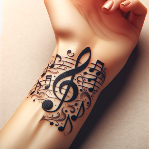 music note tattoos on wrist