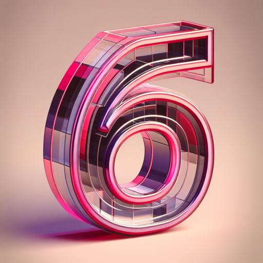 pink number 6 png