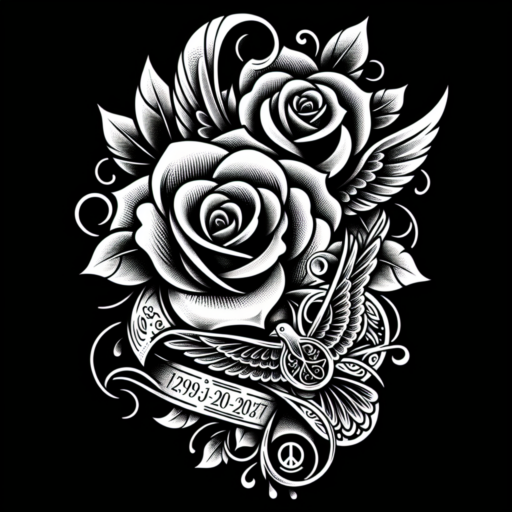 rest in peace rose tattoos