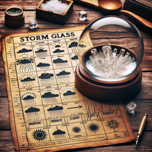 storm glass weather predictor chart