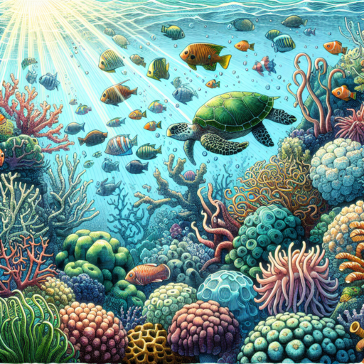 underwater coral drawing